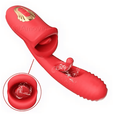 G-Punkt Flapping Vibrator mit Kussfunktion & vibrierender Zunge
