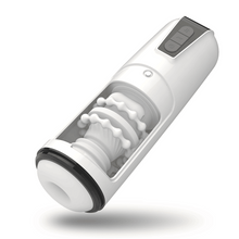 Laden Sie das Bild in den Galerie-Viewer, White Vibe – Automatischer, wasserdichter Stretch-Masturbator mit 7 Vibrationsmodi für Männer