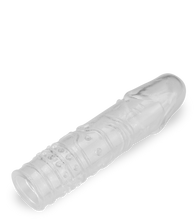 Laden Sie das Bild in den Galerie-Viewer, 16 cm langes Penissleeve mit Massageeffekt in L-Größe