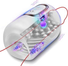 Laden Sie das Bild in den Galerie-Viewer, Automatische Masturbatoren Penis Stroker Blowjob mit 10 Klopfen &amp; 10 Vibrationsmodi