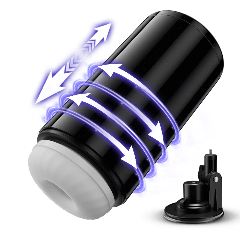 Lightspeed-7 Arten von Teleskop- und 7 Arten von Dreh-Saugnapfhalterungen, magnetischer Innenbehälter, 4-in-1-Masturbator