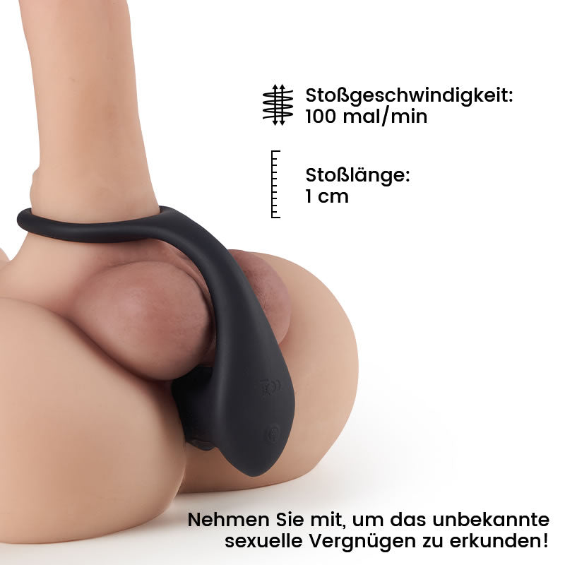 【Anfänger】SIEG 3*10 Stoßen Vibrieren Eichel Prostata Vibrator Silikon