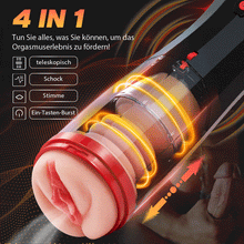 Laden Sie das Bild in den Galerie-Viewer, CLIMBER 4 IN 1 Erektion Cup Masturbator 5 Stoßen + 5 Saugen 10 Vibrie