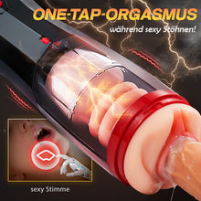 Laden Sie das Bild in den Galerie-Viewer, CLIMBER 4 IN 1 Erektion Cup Masturbator 5 Stoßen + 5 Saugen 10 Vibrie