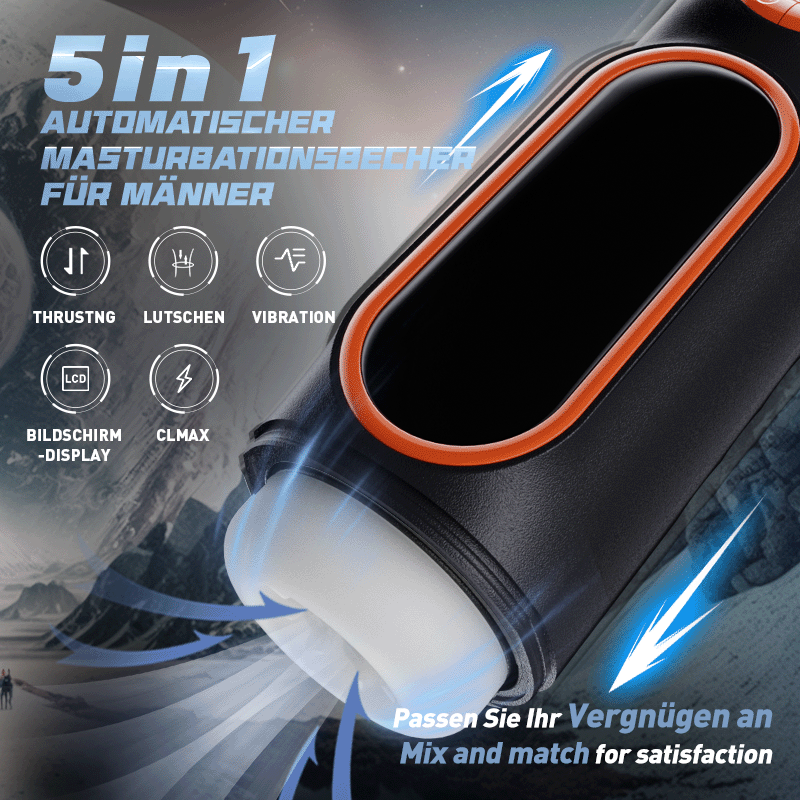 Aufgerüstet 10-Frequenz-Teleskop vibrierende Saugen Masturbation Tassen