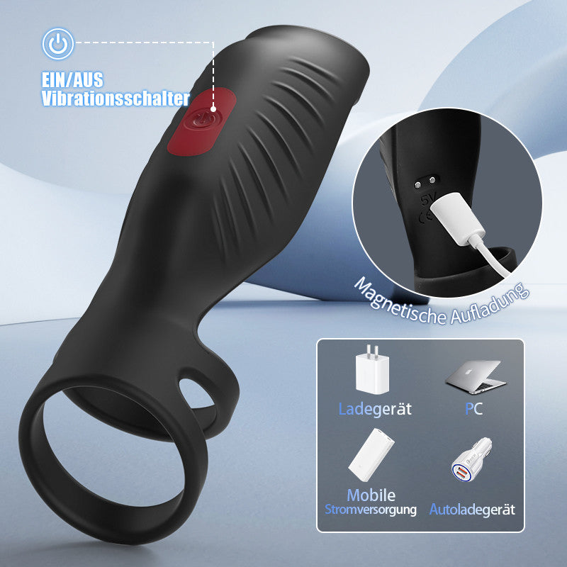 【Heiße neue Produkte】ocheffizienter Penisring durch Vibration mit 9 Frequenzen