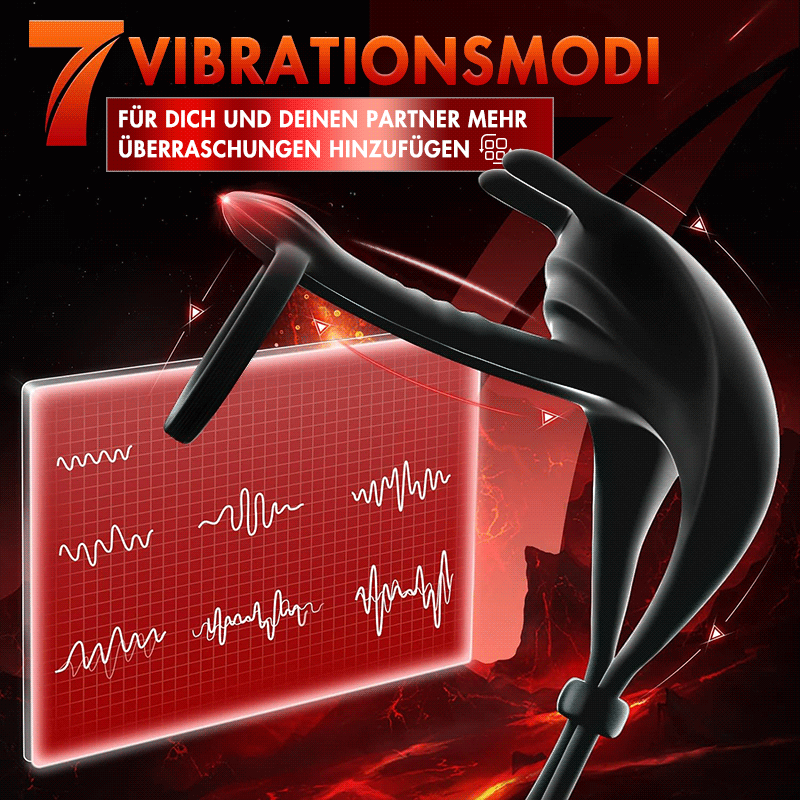 Ring-Vibrator, Sexspielzeug für Paare, Extremer Doppel-Penisring, Hodenring, Sexspielzeug, Silikonring, Kaninchen-Vibrat