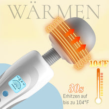 Laden Sie das Bild in den Galerie-Viewer, Tragbarer Zauberstab Leichtgewicht mit 8 Vibrationen 9 Geschwindigkeiten Biegsames Massagegerät