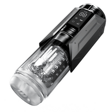 Laden Sie das Bild in den Galerie-Viewer, 100% Wasserdicht 4 IN 1 Automatischer Masturbator für Männer, Die realistische Zunge dreht sich um 360°, um jeden empfindlichen Punkt der Eichel zu lecken und zu necken.