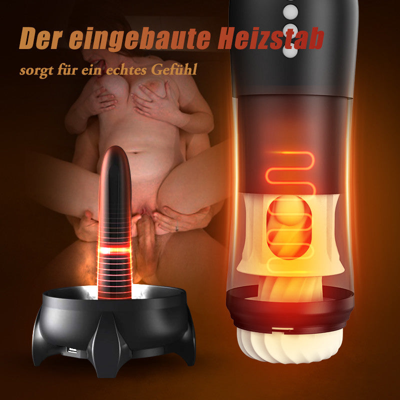 Rocket Cup Masturabtor 3 Rotierend 5 Vibrierend Dehnbar & Heizen