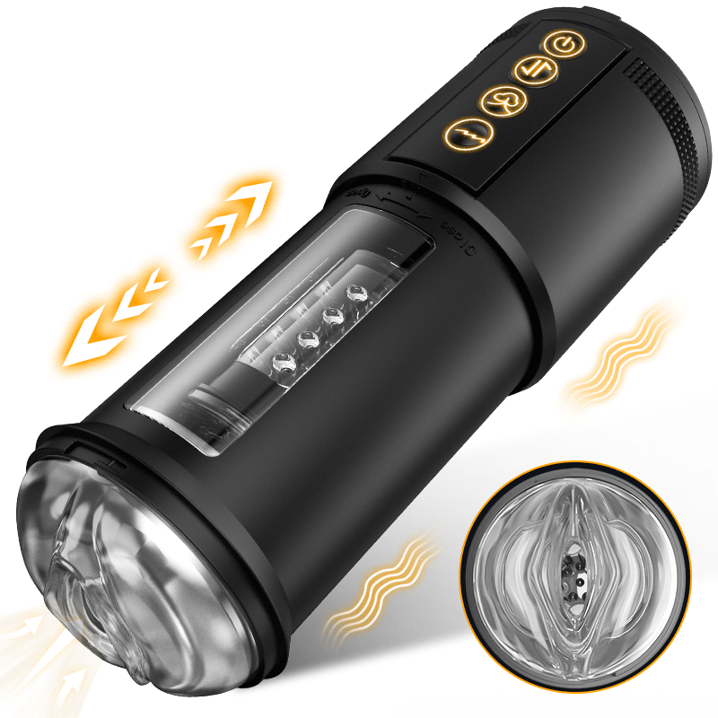 Telescope 5 Stoßen 10 Vibrieren 5 Saugen 3 IN 1 Masturbator für Männer