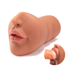 Laden Sie das Bild in den Galerie-Viewer, BRAUNE SCHÖNHEIT Tragbarer Masturbator Blowjob Taschenmuschi Masturbator