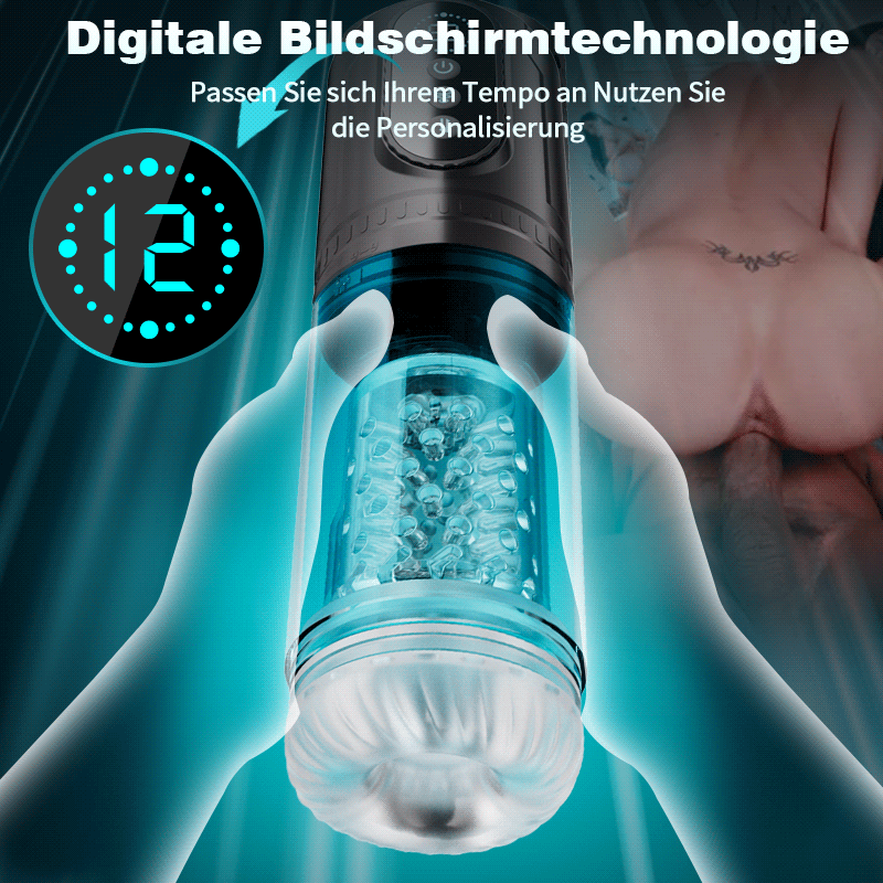 Hunter- Männlicher Masturbator 9 schiebend & rotierend 9 saugend Perfekt für größere Größen