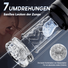 Laden Sie das Bild in den Galerie-Viewer, 7 Saugen Dual-Temperatur SPA Boner Enlarger 7 Rotierende 360° Massage Masturbator