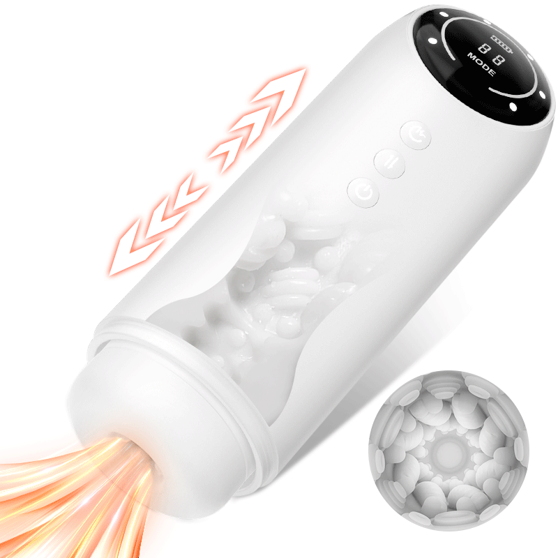 4 Thrusting 4 Suction 10 Vibration Heating Function Masturbator Cup