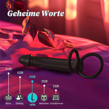Laden Sie das Bild in den Galerie-Viewer, Anal-Analdildo zum Anschnallen für Paare mit vibrierendem Penisring