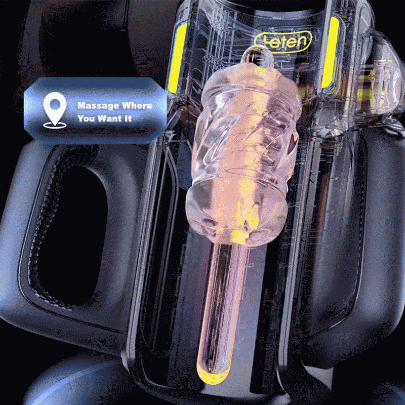 LETEN Masturbator mit 10 stoßenden Hochgeschwindigkeits und Telefonhalter