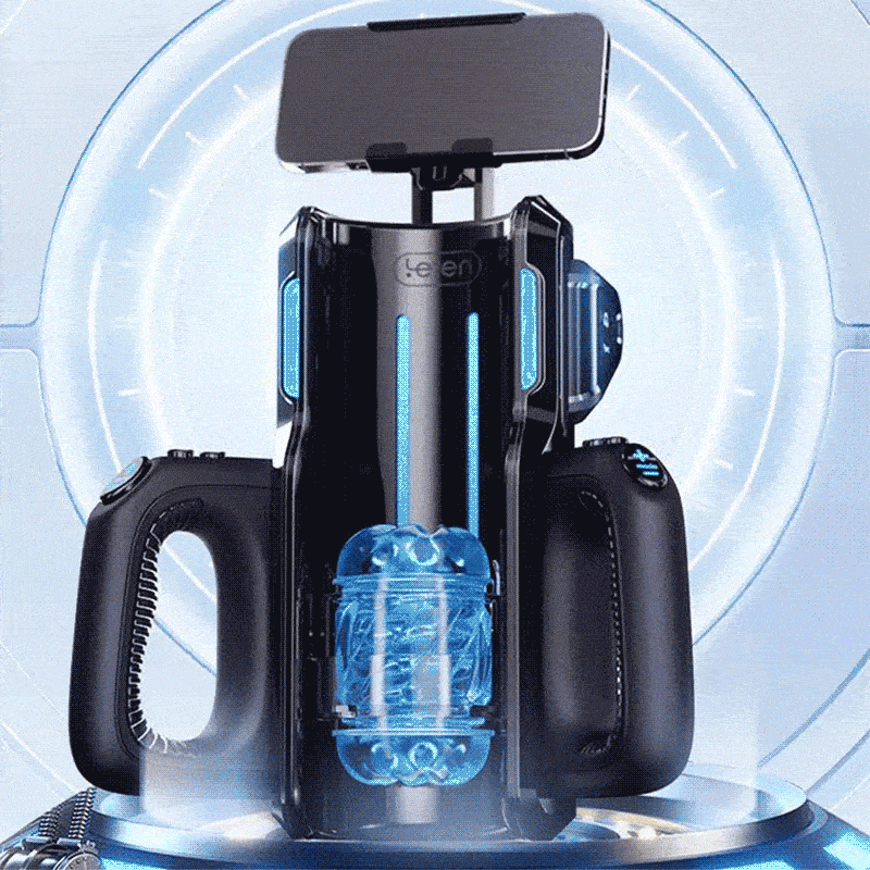 LETEN Masturbator mit 10 stoßenden Hochgeschwindigkeits und Telefonhalter