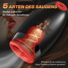 Laden Sie das Bild in den Galerie-Viewer, 3-in-1 Glans Massage Master Trainer 3 Rotation, 5 Saugen, 10 Vibration Ultra Simulation D