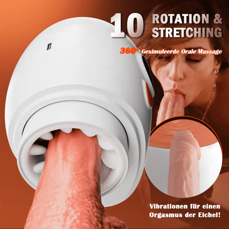 Explorer-Innovative Vergnügen Dual Entrance Elektrische Masturbator Hoden Massage + Glans Orgasm