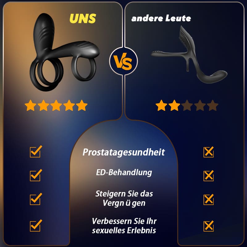 Warren - Premium-Penisring mit 10 Rotationen + 10 Vibrationen