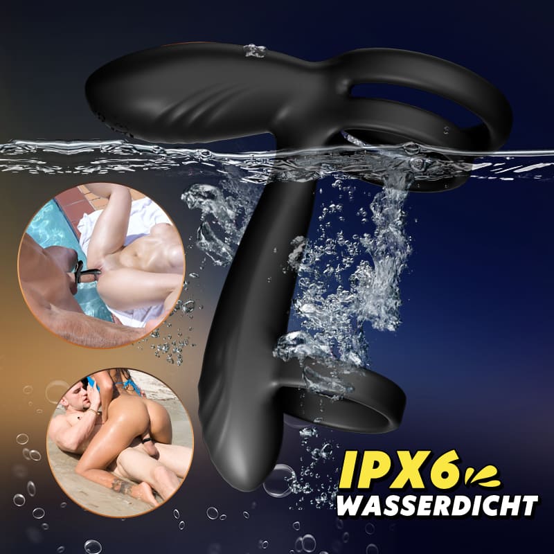 Warren - Premium-Penisring mit 10 Rotationen + 10 Vibrationen