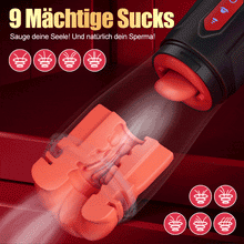 Laden Sie das Bild in den Galerie-Viewer, Liebesbiss- 9 vibrierende, 9 saugende, 9 rotierende, hörbare männliche Masturbatoren mit Ko