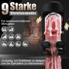 Laden Sie das Bild in den Galerie-Viewer, Finger 2.0-9 Vibrationen 9 Spannen 9 Rotieren Verbesserter Glans Training Masturbator