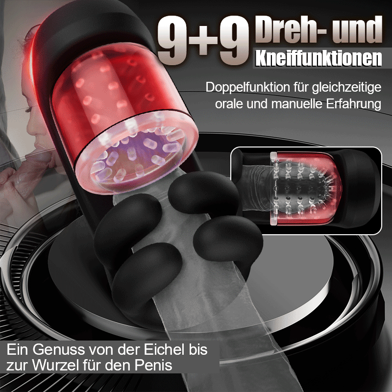 Finger 2.0-9 Vibrationen 9 Spannen 9 Rotieren Verbesserter Glans Training Masturbator