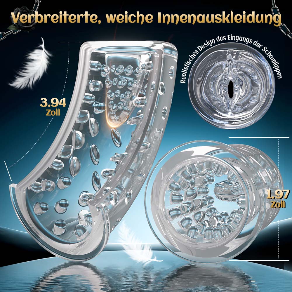 Vortex Male Stroker - 4 starke Saugstufen, Ein-Knopf-Boost, leicht zu reinigen, inkl. Gleitgel
