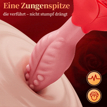Laden Sie das Bild in den Galerie-Viewer, Sera – Zungenförmiger 360° rotierender Analplug mit Rosenbasis für Frauen &amp; Männer