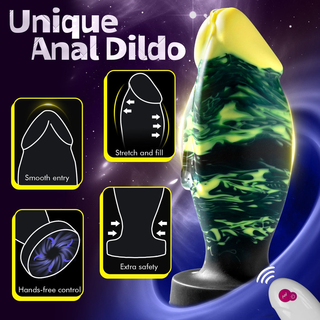 Unique Hybrid Design Vibrating Anal Dildo With Suction Cup