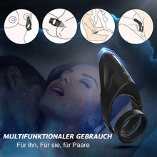 Laden Sie das Bild in den Galerie-Viewer, Dual Penisring 10 Vibration Teaser Punkte Streifen