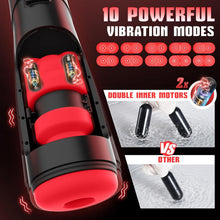 Laden Sie das Bild in den Galerie-Viewer, LCD-Display Stärkerer Masturbator mit 8 leistungsstarken Schub- &amp; 10 Vibrationsmodi