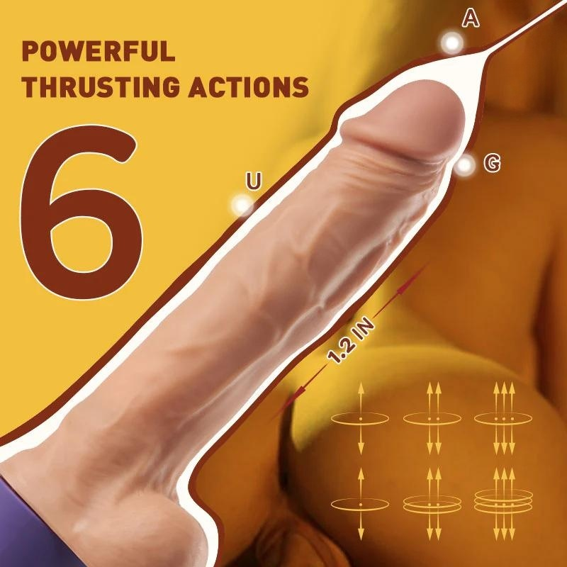 Veilchen 4 IN 1 Realistischer Dildo 6 Stoßen 10 Vibrieren Dildovibrator