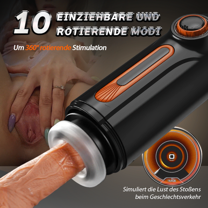 5 IN 1 Cup Masturbator 【10 Frequenz Stoßen + Vibration】【4 Frequenz Saugen】【42° Heizung】