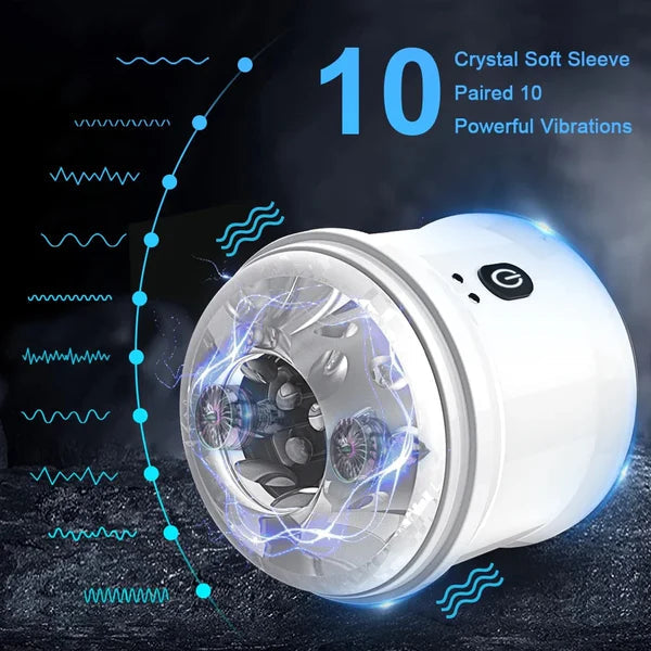 Automatische Elektrischer Masturbator Cup mit Starker 10 Saug und Vibrationsmodi