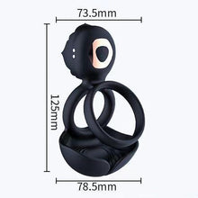 Laden Sie das Bild in den Galerie-Viewer, Männliche Blumenform Penisring Hoden Vibrierendes Sexspielzeug mit 10 Vibrationsmodi Penisring Vibrator Massage Penis Hoden Langanhaltende Erektion Sexspielzeug für Männer Paare