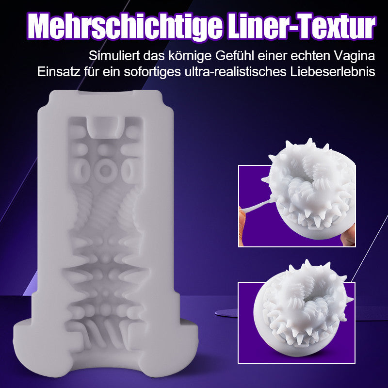 Lightspeed-7 Arten von Teleskop- und 7 Arten von Dreh-Saugnapfhalterungen, magnetischer Innenbehälter, 4-in-1-Masturbator