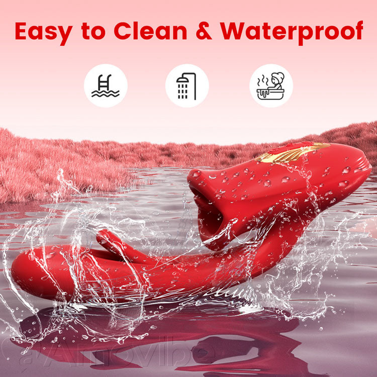 G-Punkt Flapping Vibrator mit Kussfunktion & vibrierender Zunge