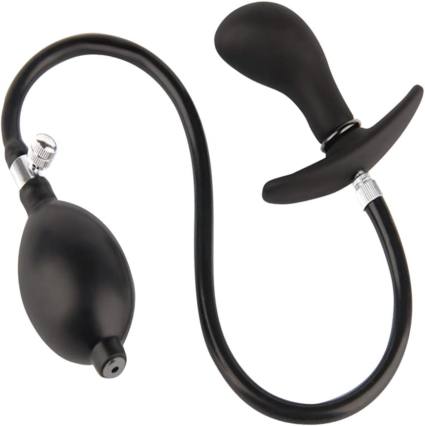 Aufblasbarer Butt Plug Prostata Massagegerät mit Metallport, Anal Sex Toy für Anfänger Fortgeschrittene Anal Plug für Männer Frauen Prostata Vagina Stimulation