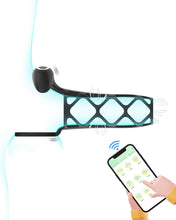 Laden Sie das Bild in den Galerie-Viewer, Penisring Vibrator mit 9 Vibrationsmodi Große Größe Hohlgewebe Penisbeschränkung Klitorisstimulation App Fernbedienung Erotisches Sexspielzeug für Paare Mann und Frau
