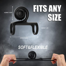 Laden Sie das Bild in den Galerie-Viewer, Penis Ring Vibratoren für Langwährende Erektion und Klitoris Stimulation mit 10 Vibrationsmodi Silikon Vibrierender Hodenring Penisring Massagegerät Erotisches Sex Spielzeug für Männer