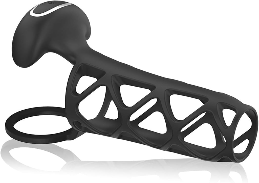 Penisring Vibrator mit 9 Vibrationsmodi Große Größe Hohlgewebe Penisbeschränkung Klitorisstimulation App Fernbedienung Erotisches Sexspielzeug für Paare Mann und Frau