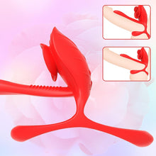 Laden Sie das Bild in den Galerie-Viewer, Vibrierender Penisring mit Klitoris Stimulator Penisring Vibrator mit 10 Vibrationsmodi Cockring zur Erektion Verbessern Verzögerte Ejakulation Männer Sexspielzeug für Paare Extrem Sex