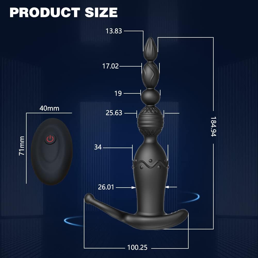 Analvibratoren für Mann Buttplug Analplug Vibration Sex Spielzeug für Paare G-Punkt Prostata Vibrator mit 10 Vibrationmodi Analkugeln Liebeskugeln mit Penisring Hoden Ring
