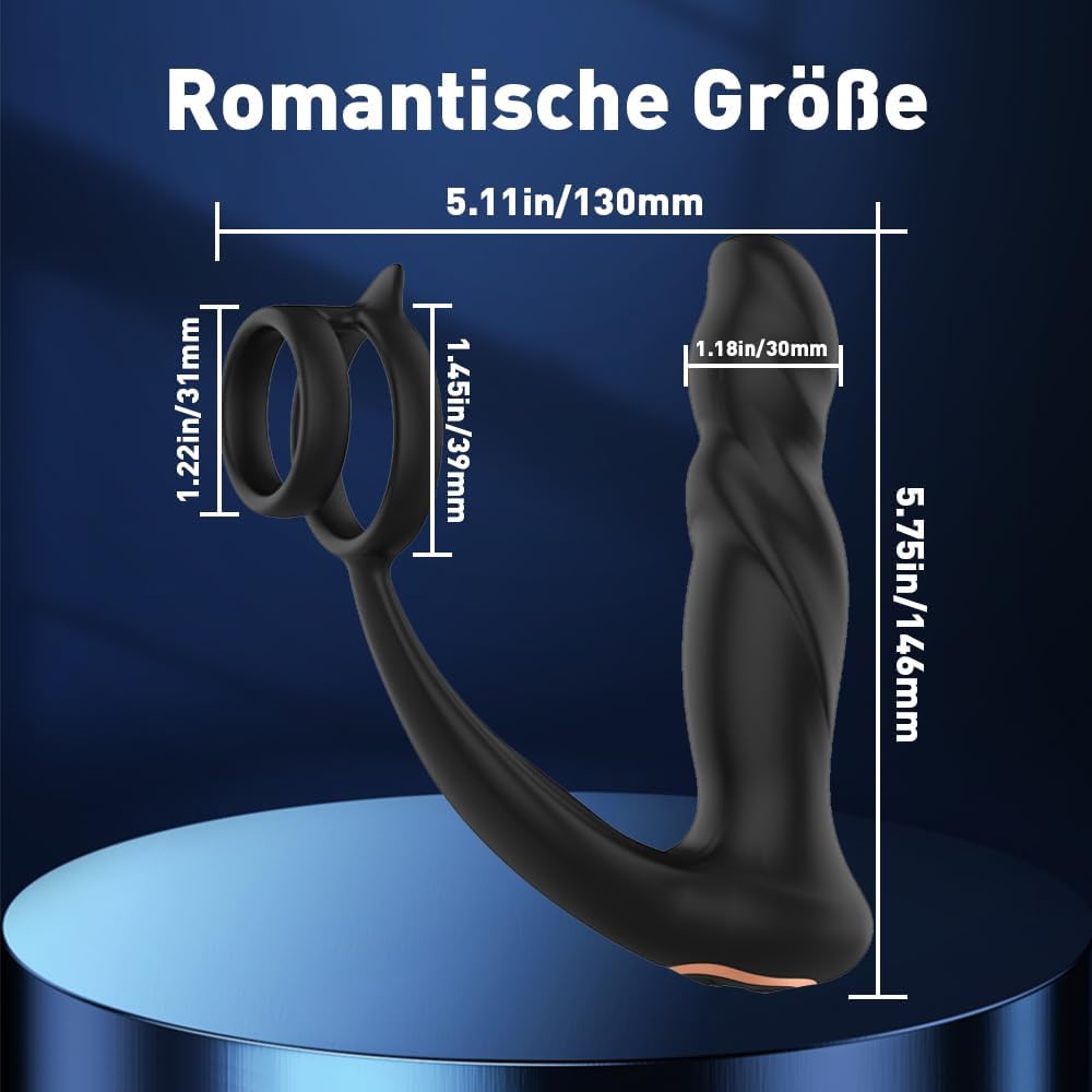 Analvibratoren Prostata Stimulation Männer 10 StoBfunktionmodi Analspielzeuge für Vaginaler Anal,APP Fernbedienung Penisring Schub Dildo Buttplug Sex Spielzeug für Männer Paare