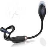 Penisring Analplug Sex Spielzeug mit 10 Vibrationsmodi, Dehnbar Silikon Analvibratoren Prostata Vibratoren Mann Buttplug Cockring Extrtem Sextoys