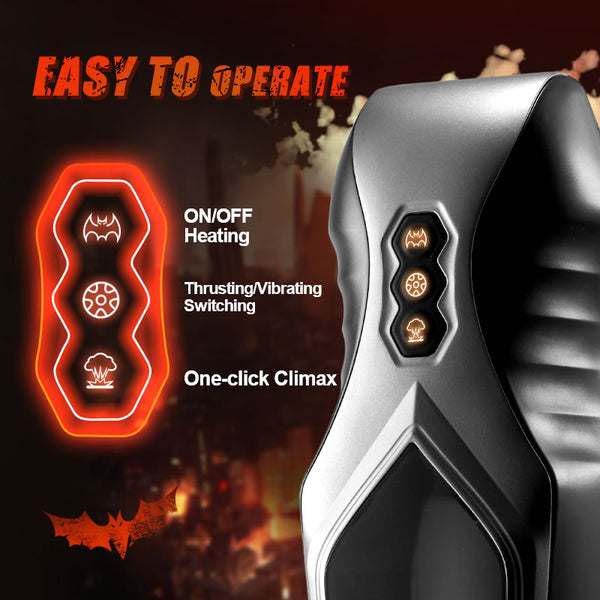 7 Thursting & Vibrating mit riesigem sichtbarem Fenster Oral Male Masturbator