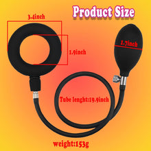 Laden Sie das Bild in den Galerie-Viewer, Bondage Silikon Aufblasbarer Penisring Pumpe SM Cockring Erektion Trainer